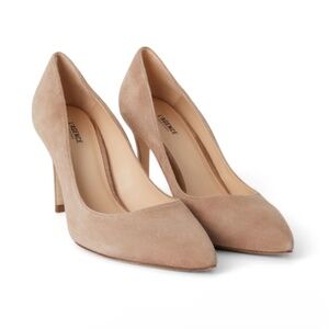 L'agence Eloise Suede Tan Heel